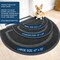 Half Circle Door Mat – 29.5"x17", Waterproof, All-Season, Rubber, Low Profile, Easy Clean, Black for Indoor/Outdoor.